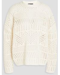 Rag & Bone - Open-knit Cotton-blend Sweater - Lyst