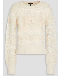 Rag & Bone - Lo Pointelle-knit Wool-blend Sweater - Lyst