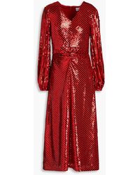 Raishma - Gathe Sequined Tulle Midi Dress - Lyst
