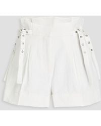 3.1 Phillip Lim - Hammered Cotton And Linen-blend Shorts - Lyst