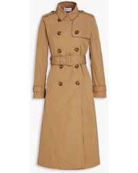 RED Valentino - Double-breasted Pleated Taffeta Trench Coat - Lyst