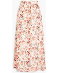 Hofmann Copenhagen - Floral-print Fil Coupé Cotton Maxi Skirt - Lyst