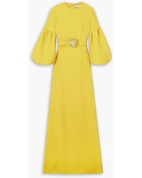 Andrew Gn - Belted Crystal-embellished Crepe Gown - Lyst