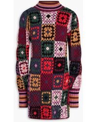 FARM Rio - Mini-strickkleid in häkeloptik - Lyst