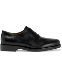Valentino Printed Leather Brogues Black