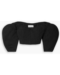 Mara Hoffman - Juana schulterfreies, verkürztes oberteil aus einer TM-lyocell-leinenmischung - Lyst