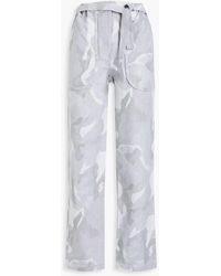 IRO - Douz Camouflage-print Cotton-blend Canvas Straight-leg Pants - Lyst
