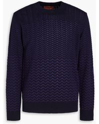 Missoni - Crochet-knit Cotton-blend Sweater - Lyst