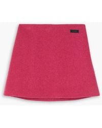 Ganni - Brushed Wool-blend Twill Mini Skirt - Lyst