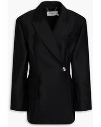 Zimmermann - Double-Breasted Wool And Silk-Blend Blazer - Lyst