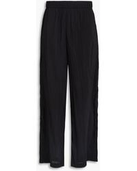 Solid & Striped - The Milly Crinkled Crepe De Chine Wide-Leg Pants - Lyst