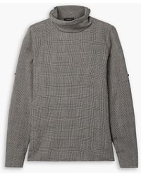 Akris - Prince Of Wales Checked Wool Turtleneck Top - Lyst