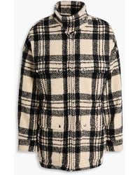 IRO - Jacke aus tweed aus einer wollmischung mit karomuster - Lyst