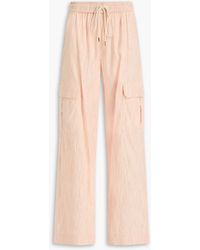 Zimmermann - Cargohose aus einer leinenmischung mit streifen - Lyst
