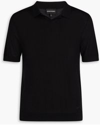 Emporio Armani - Mulberry Silk Polo Shirt - Lyst