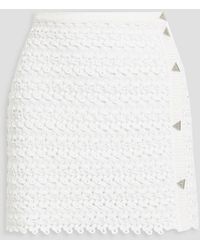 Missoni - Button-detailed Crochet-knit Mini Skirt - Lyst