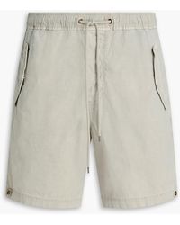 James Perse - Relaxed Stretch-Cotton Poplin Drawstring Shorts - Lyst