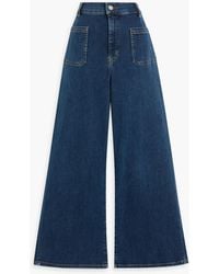 FRAME - Le Pixie Slim Palazzo High-Rise Wide-Leg Jeans - Lyst
