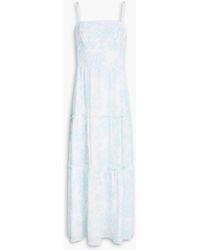 Heidi Klein - Marseille Ruffle-trimmed Printed Silk Crepe De Chine Maxi Dress - Lyst