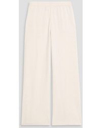 Brunello Cucinelli - Wool, Cashmere And Silk-Blend Wide-Leg Pants - Lyst