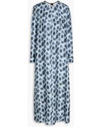 Marni - Printed Silk-twill Maxi Dress - Lyst