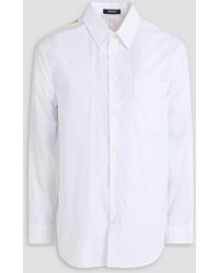 Versace - Printed Twill-Paneled Cotton-Poplin Shirt - Lyst