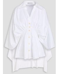 Palmer//Harding - Cape-Effect Cotton-Blend Poplin Shirt - Lyst