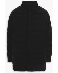 Emporio Armani - Quilted Velvet Down Jacket - Lyst