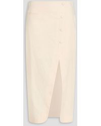 Sandro - Linen-Blend Midi Skirt - Lyst