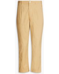 Alex Mill - Cropped Cotton-blend Twill Tapered Pants - Lyst
