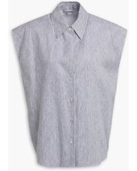 Vince - Hemd aus einer leinen-baumwollmischung mit streifen - Lyst
