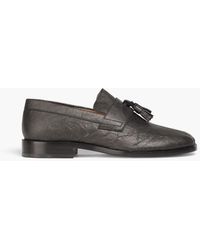Maison Margiela - Tabi Tasseled Split-toe Crinkled Faux Leather Loafers - Lyst