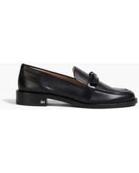Stuart Weitzman - Emma Bow-detailed Leather Loafers - Lyst