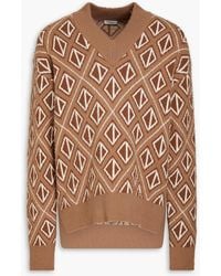 Dior - Jacquard Wool And Cashmere-blend Sweater - Lyst