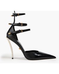 Versace - Pin-point Glossed-leather Pumps - Lyst