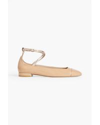 Stuart Weitzman - Eden Crystal-Embellished Patent-Leather Ballet Flats - Lyst
