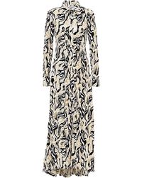Rabanne - Metallic Chenille-jacquard Maxi Dress - Lyst