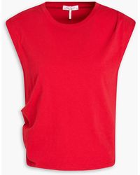Rag & Bone - Mica Pleated Cotton-Jersey Top - Lyst