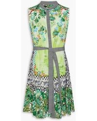 Saloni - Printed Silk Shirt Dress - Lyst