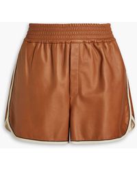 Brunello Cucinelli - Bead-embellished Leather Shorts - Lyst
