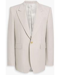 McQueen - Striped Wool And Mohair-Blend Blazer - Lyst