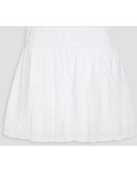 LoveShackFancy - Ilona minirock aus baumwolle mit fil coupé - Lyst
