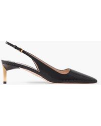 Tom Ford - Snake-Effect Leather Slingback Pumps - Lyst
