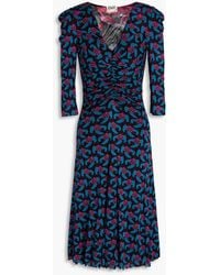 Diane von Furstenberg - Ivan Reversible Printed Stretch-mesh Midi Dress - Lyst