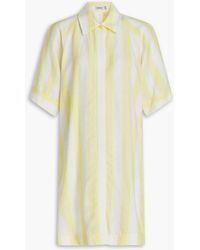 Jonathan Simkhai - Greta Striped Linen-blend Gauze Mini Shirt Dress - Lyst