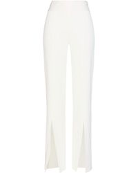 Jonathan Simkhai Satin-trimmed Crepe Straight-leg Trousers - White