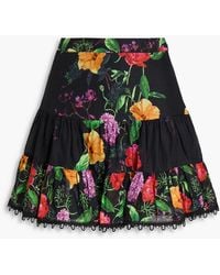 Charo Ruiz - Argy Floral-Print Cotton-Blend Mini Skirt - Lyst