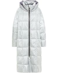Ienki Ienki Pyramide Quilted Metallic Shell Down Hooded Coat Silver