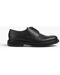 Emporio Armani - Pebbled-leather Derby Shoes - Lyst