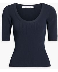 Another Tomorrow - Ribbed-knit Top - Lyst